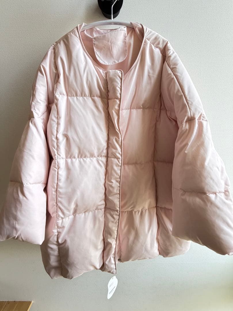 wee9s パーフェクトシルエットダウン ベビーピンク　サイドポケット