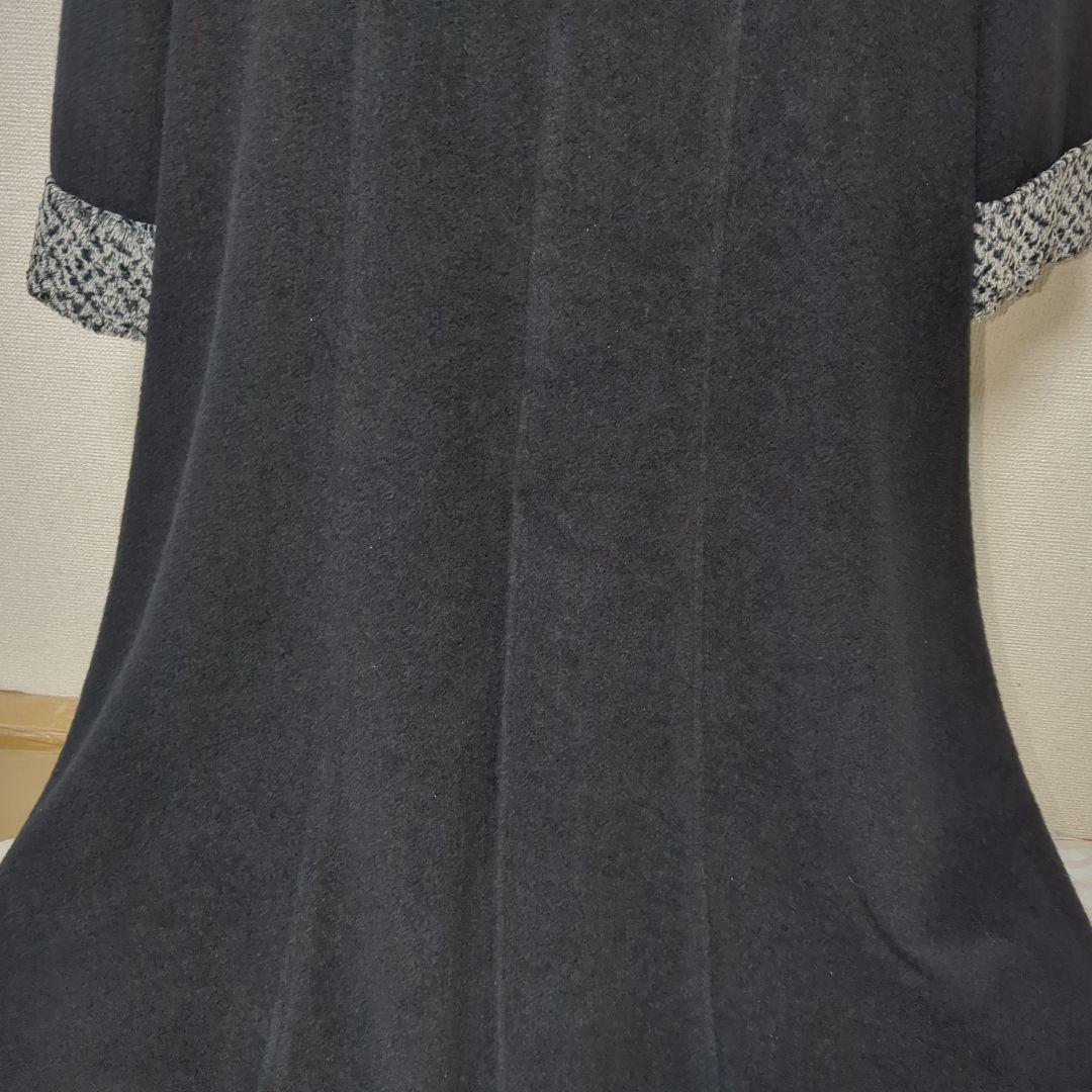 インポートロッサ　ウールロングコート　カシミア　黒　大きいサイズ