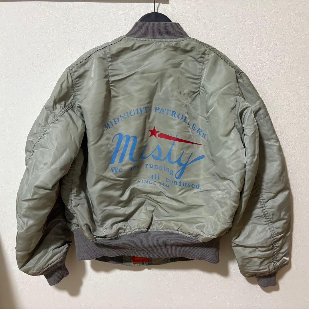 【80s〜90s】 Alpha USA製 MA-1 シルバー L