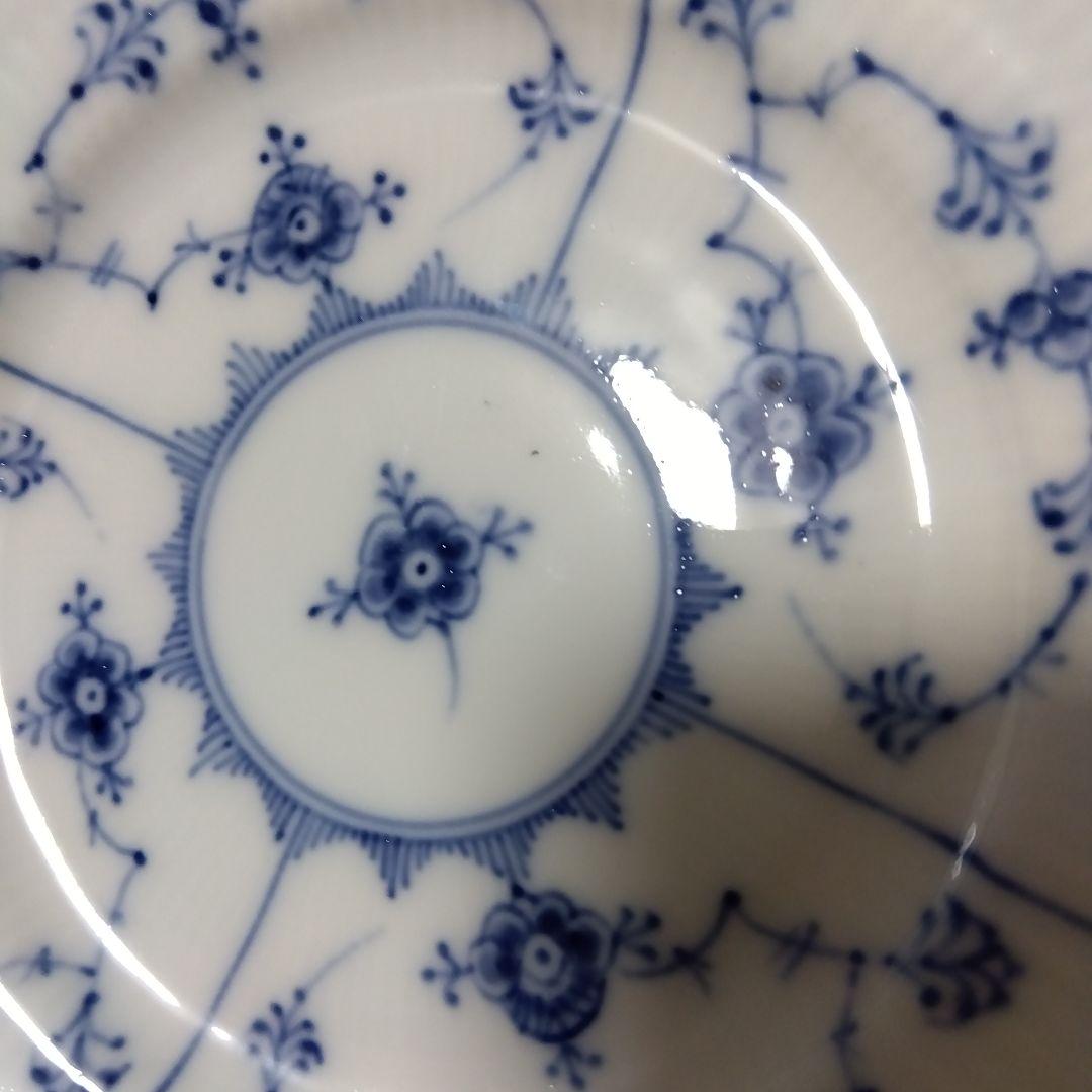 美品 ロイヤルコペンハーゲン ブルーフルーテッド フルレース プレート ペア2枚