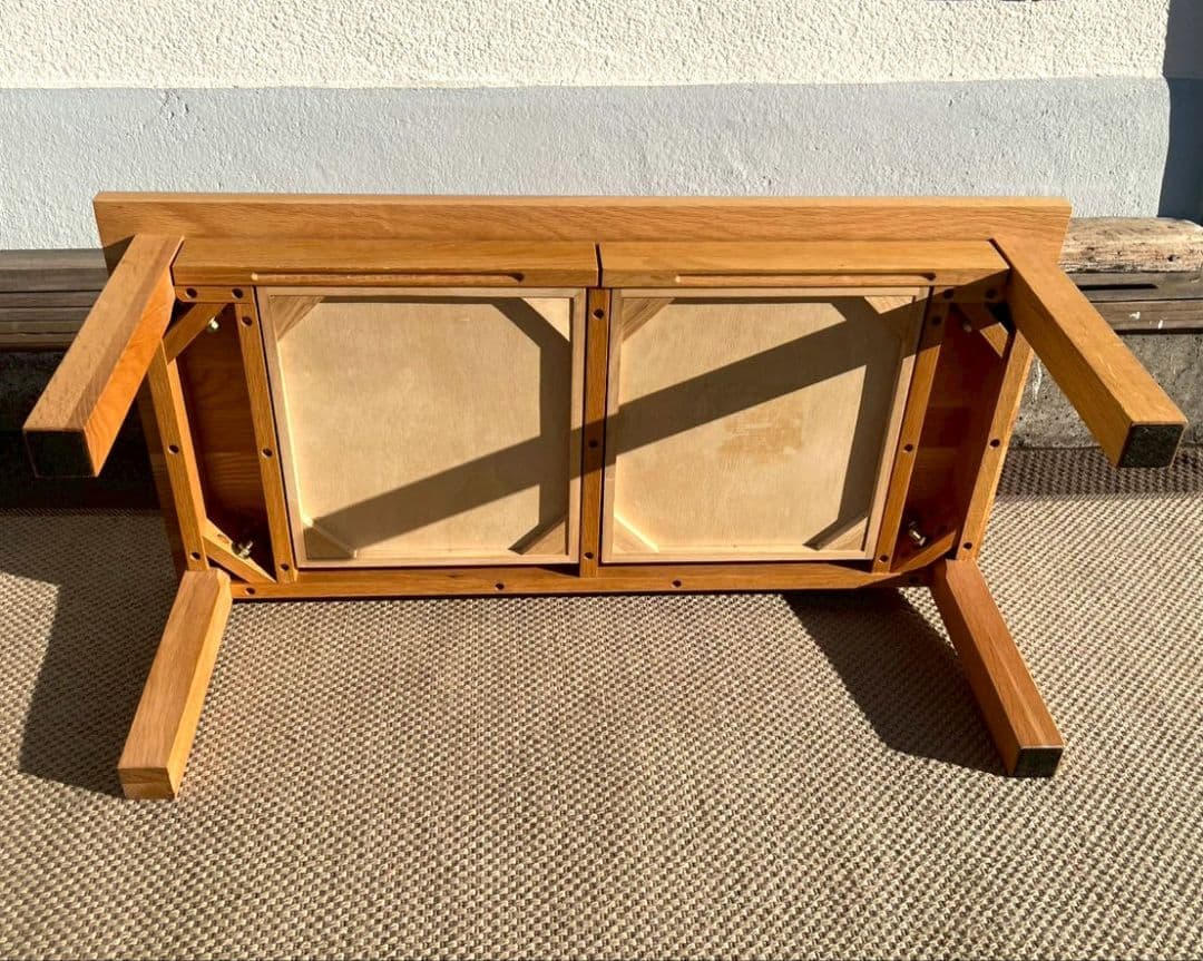 美品 無印良品 MUJI 天然木 センターテーブル 引き出し付き