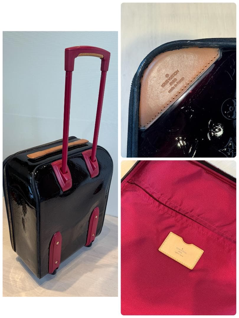 ルイヴィトン　キャリーバッグ　ヴェルニ　アマラント　ぺガス M91992