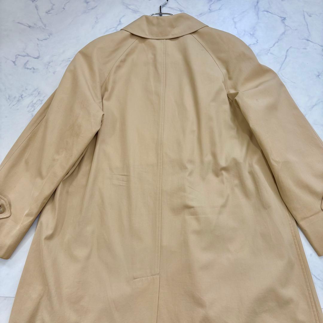 美品 BURBERRY ステンカラーコート 刺繍ロゴ ベージュ 7 Mビッグロゴ