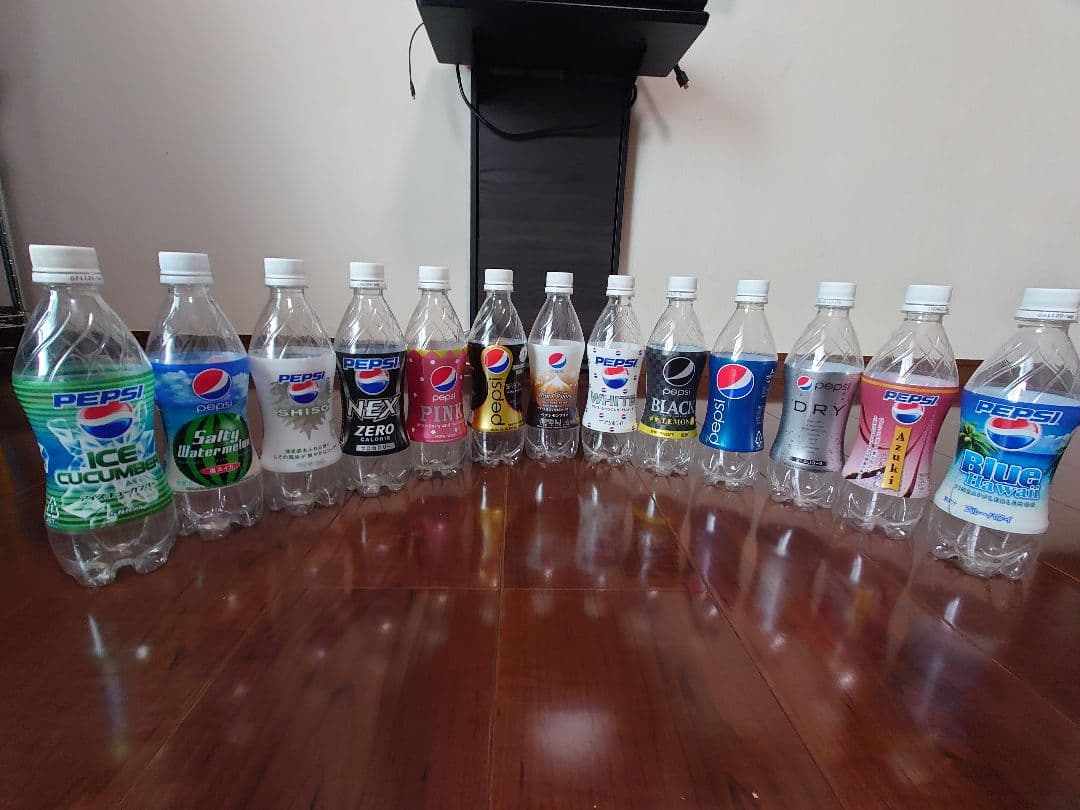 【絶版】ペプシコーララベル付きボトル（期間限定フレーバー）洗浄済み