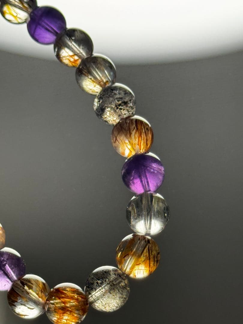 天然スーパーセブン9mm ブレスレット