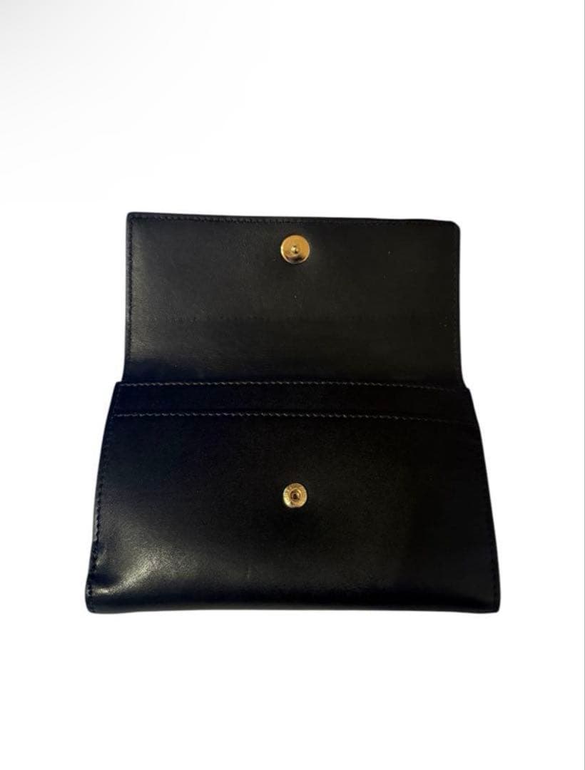 美品　FENDI ブラックレザー 二つ折り財布