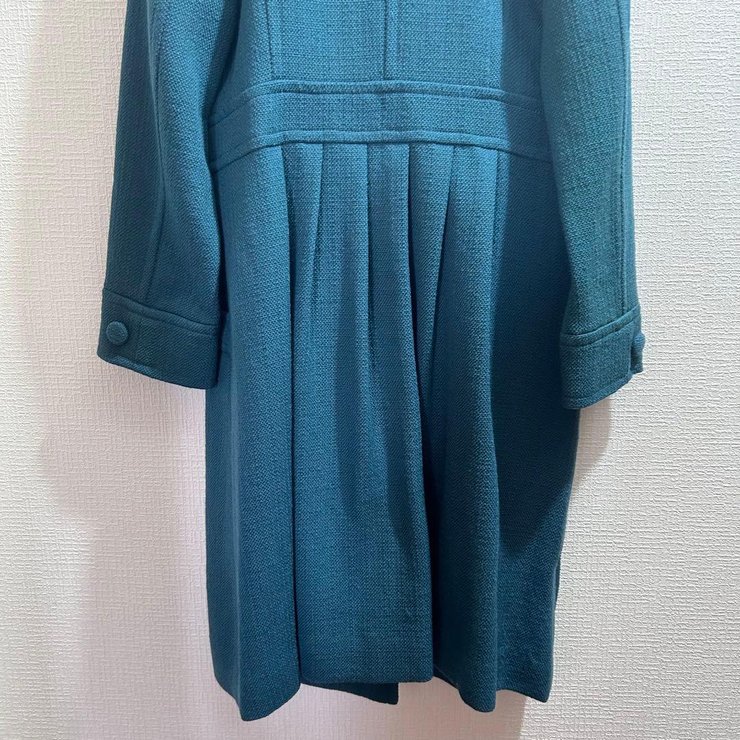 新品未使用crespiクレスピ【38→M】ロングコート♡裏地おしゃれ♡タグ付♡緑