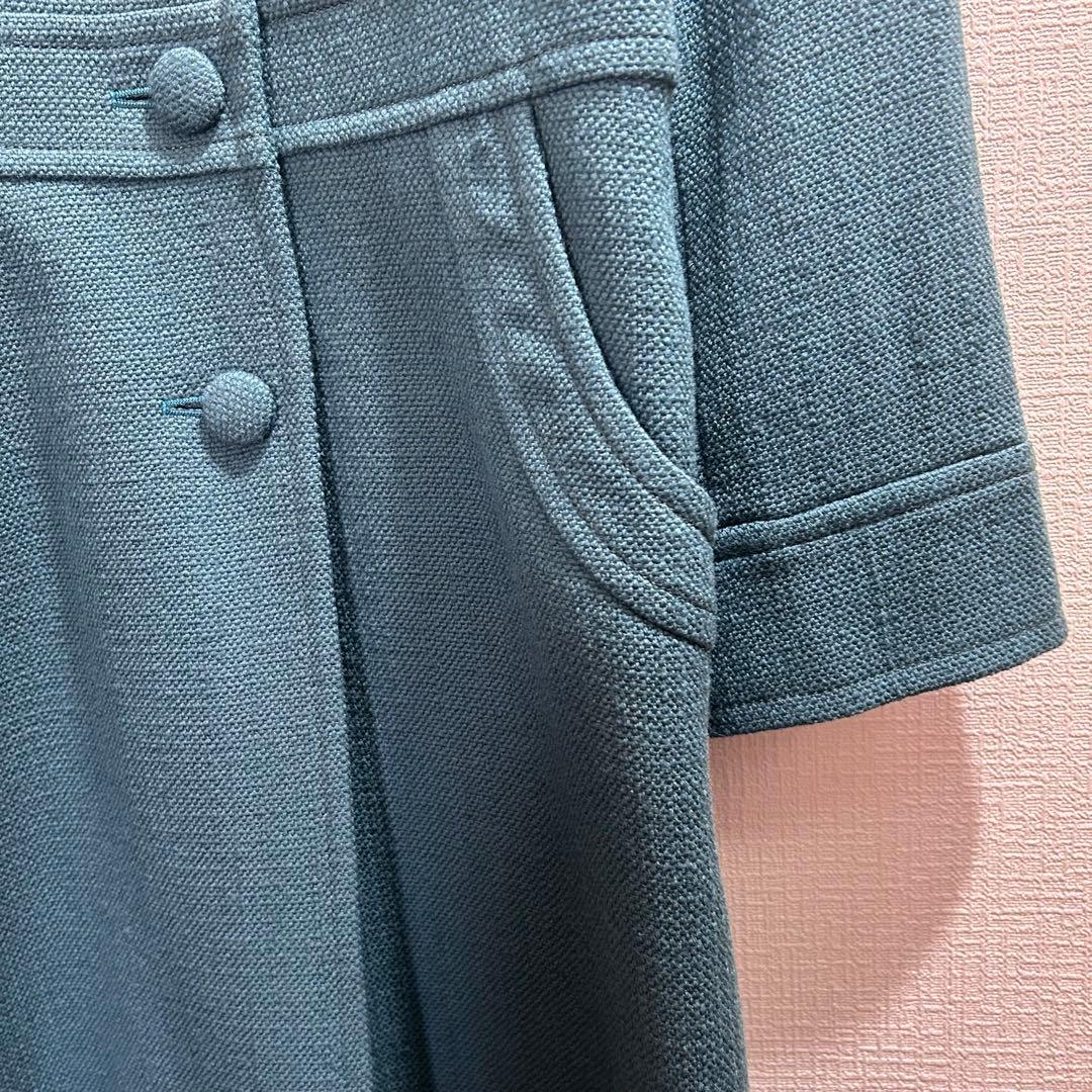 新品未使用crespiクレスピ【38→M】ロングコート♡裏地おしゃれ♡タグ付♡緑