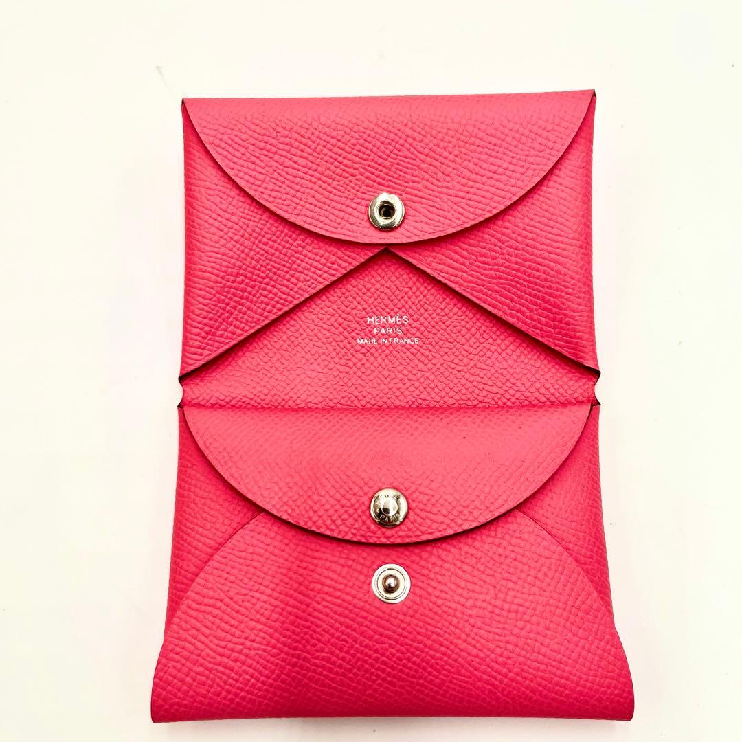 【極美品】エルメス カルヴィデュオ ローズアザレ ケース