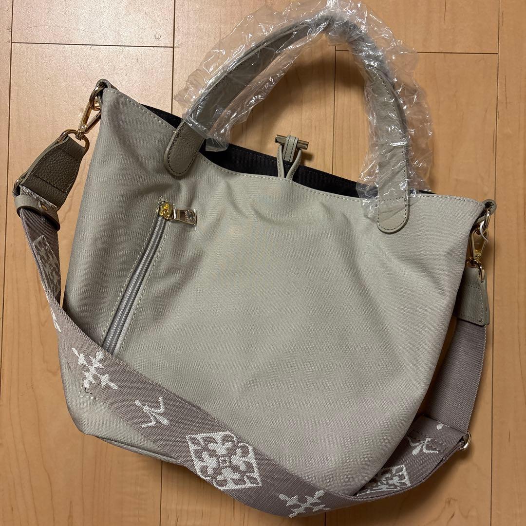 【新品】russet コーデュラナイロン2WAYミニトートバッグ グレージュ