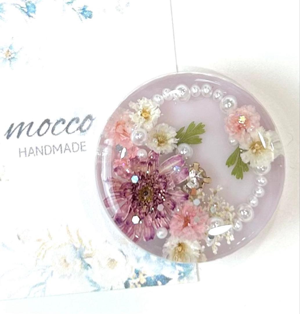 レジンヘアゴム　ポニーフック　ドライフラワー　No.286