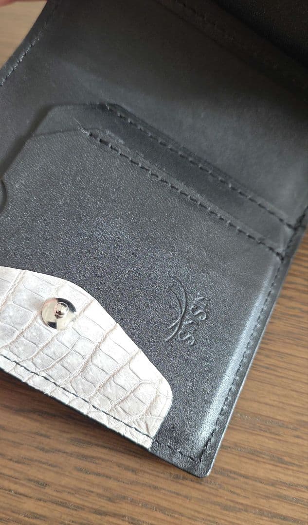 【ほぼ未使用】Coupe クッペ 二つ折り財布 ヒマラヤクロコ 新進工房 箱無し
