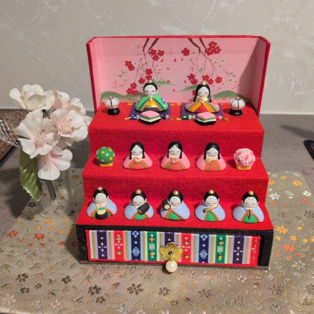 雛壇♥ミニひな壇　 雛人形セット 三段式　段飾り　お雛様　ひな祭り　お節句