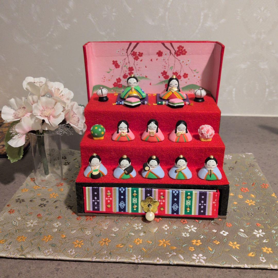 雛壇♥ミニひな壇　 雛人形セット 三段式　段飾り　お雛様　ひな祭り　お節句