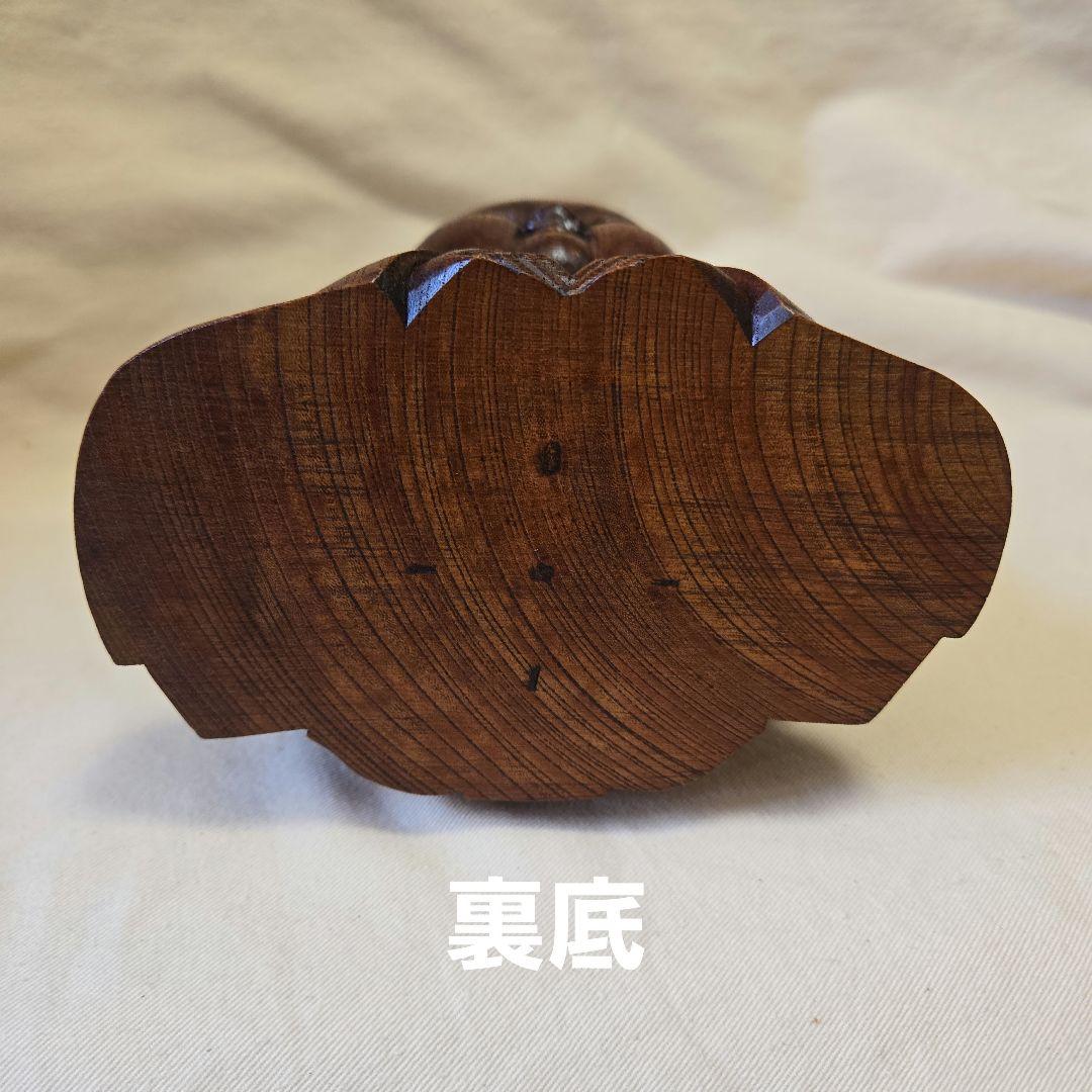 木彫 欅 福助像(大) 縁起物 招福