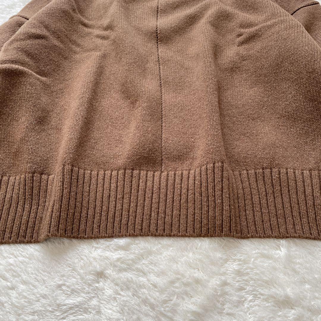 CINOH 長袖ニット セーター タートルネック ビッグサイズ キャメル 38