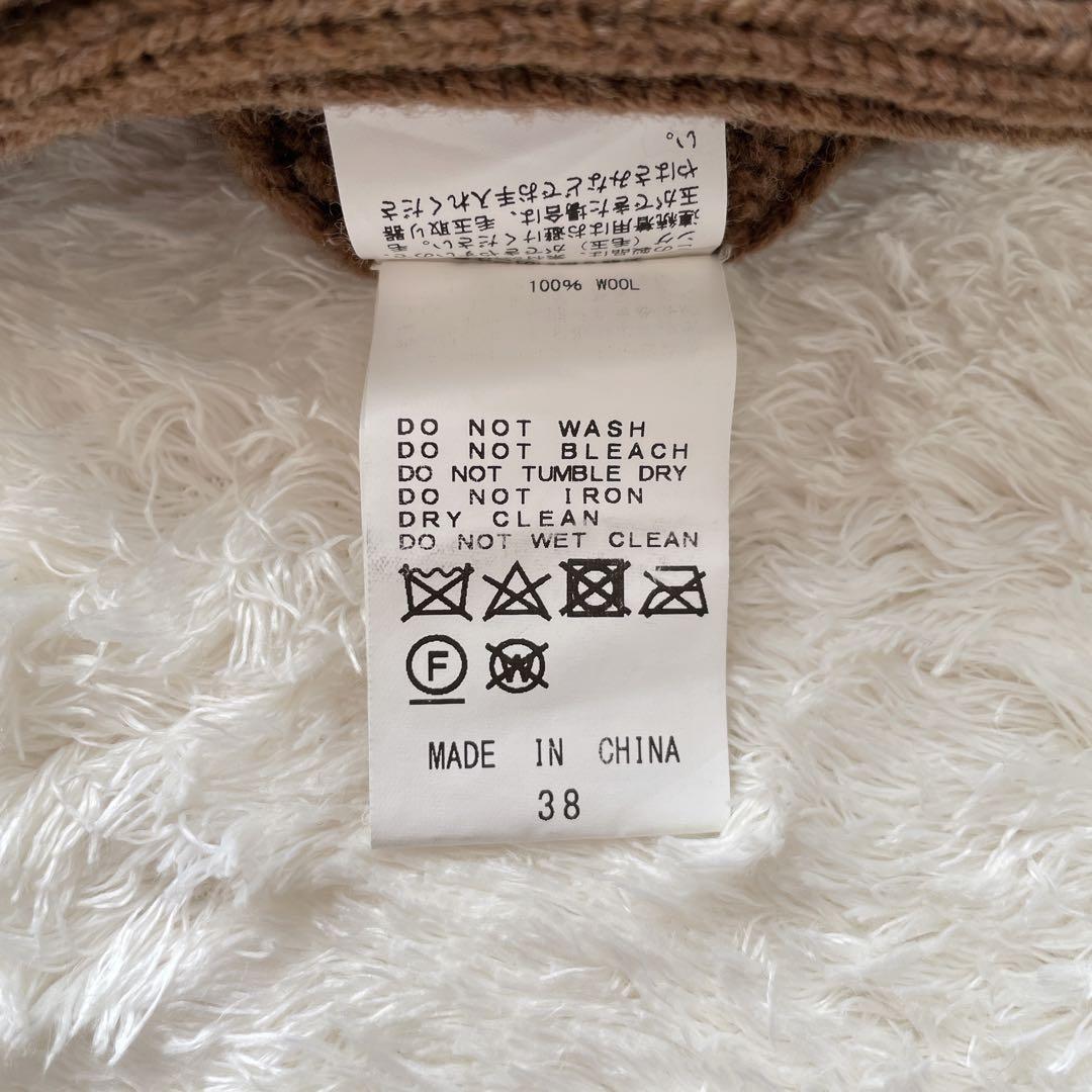 CINOH 長袖ニット セーター タートルネック ビッグサイズ キャメル 38