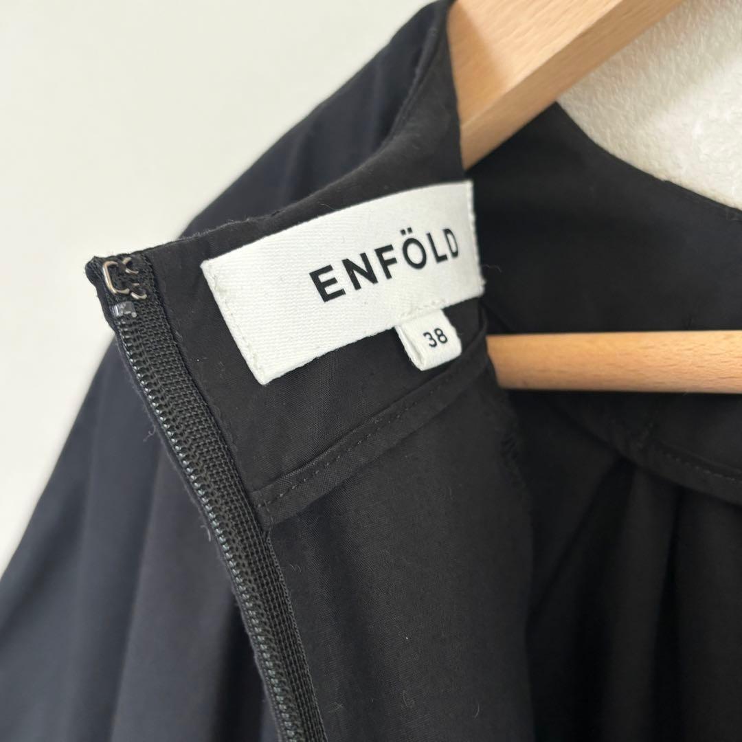 エンフォルド SOMELOS Tuck ブラウス　タック　黒　M