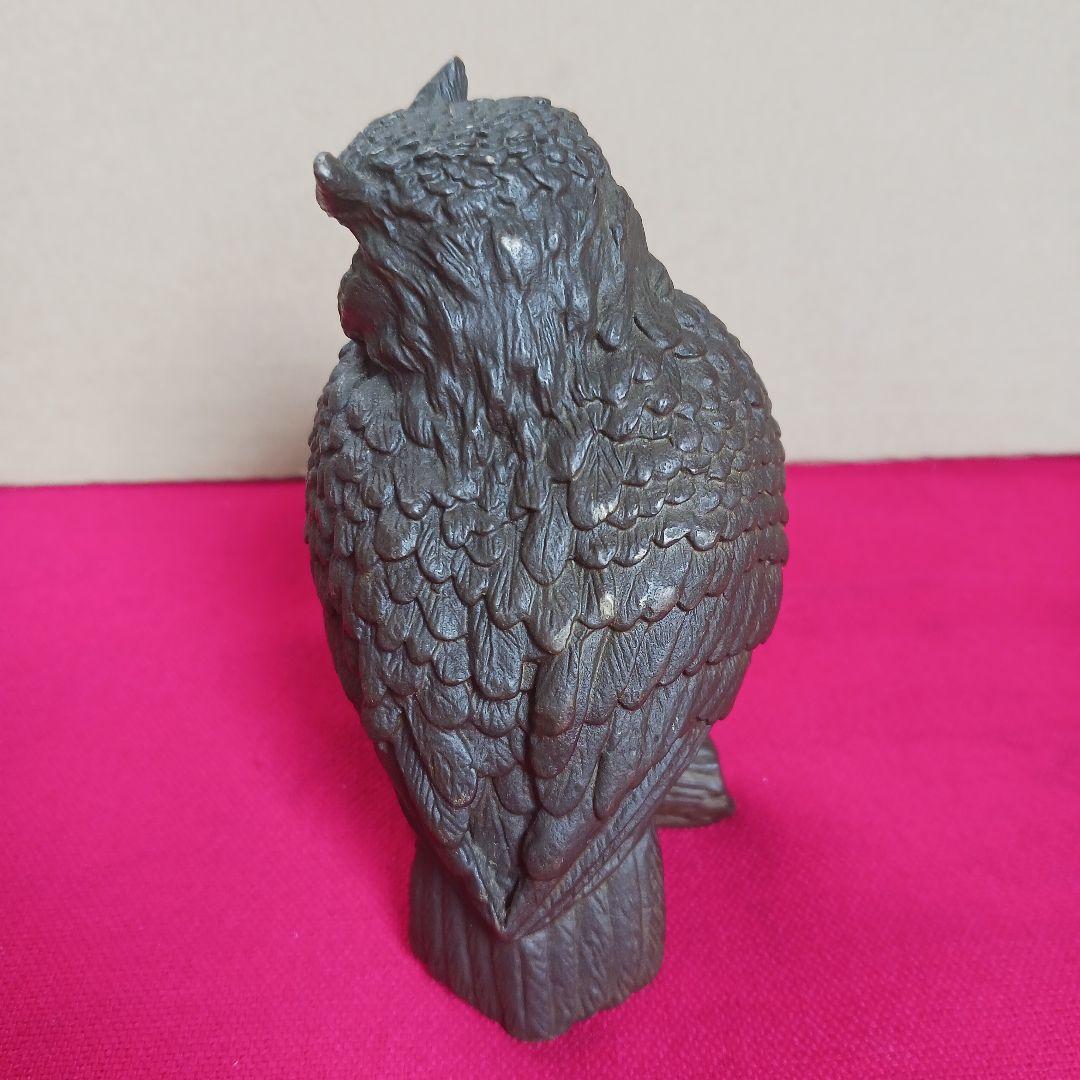 古銅　ふくろう　オブジェ