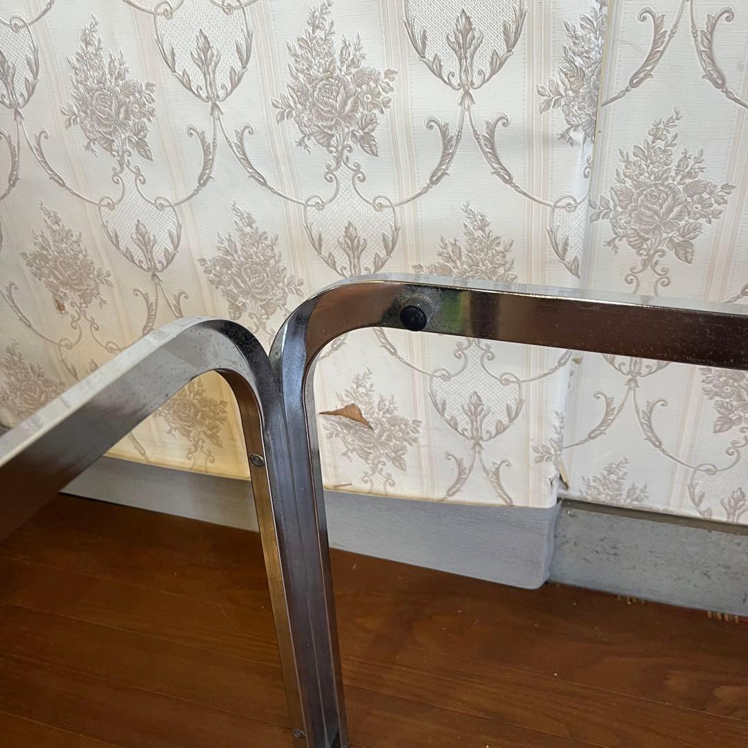 【アンティーク】昭和レトロ アイアンフレーム ガラステーブル センターテーブル