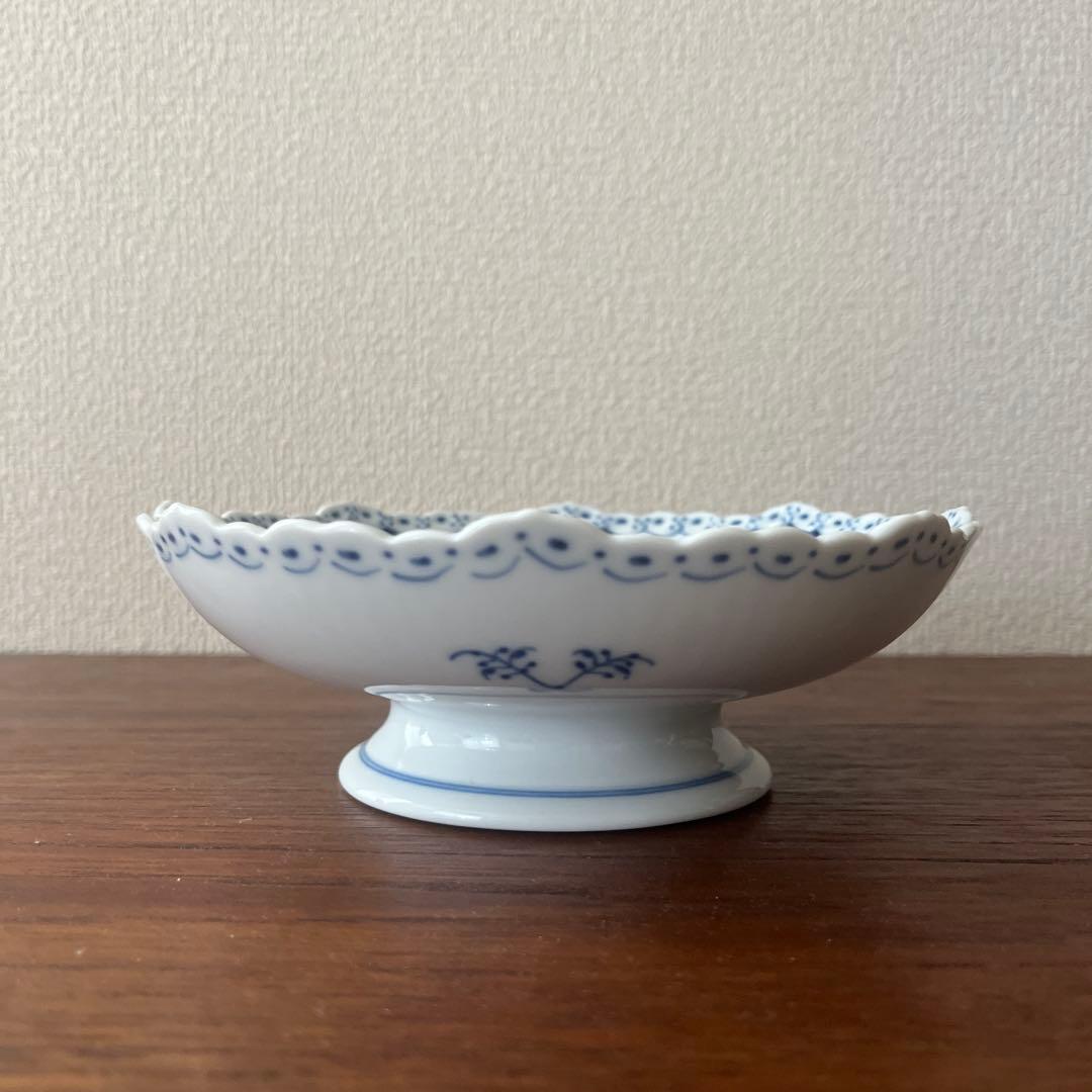 ロイヤル コペンハーゲン　ブルーフルーテッド ハーフレース コンポート皿