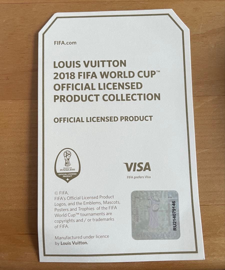未使用に近い　LOUISVUITTON 2018年 ワールドカップ　ネームタグ