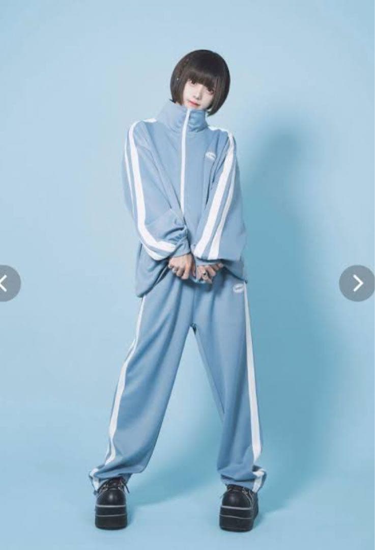 【本日限りのお値下げ品】hauls セットアップ　はうき　サックスブルー