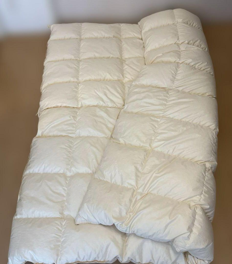 羽毛布団 キングロング ホワイトグース 95% 冬用 日本製