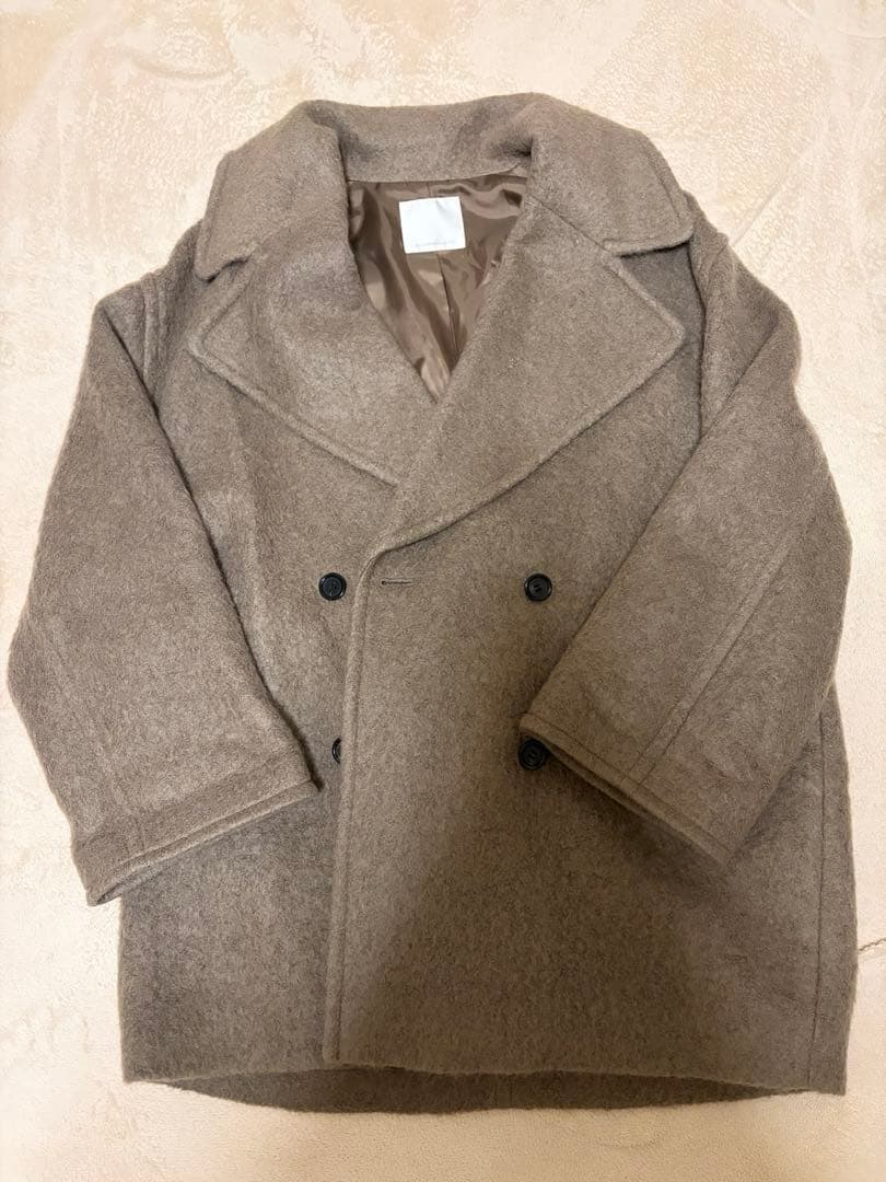 【大草直子さんコラボ】モヘヤシャギーハーフコート