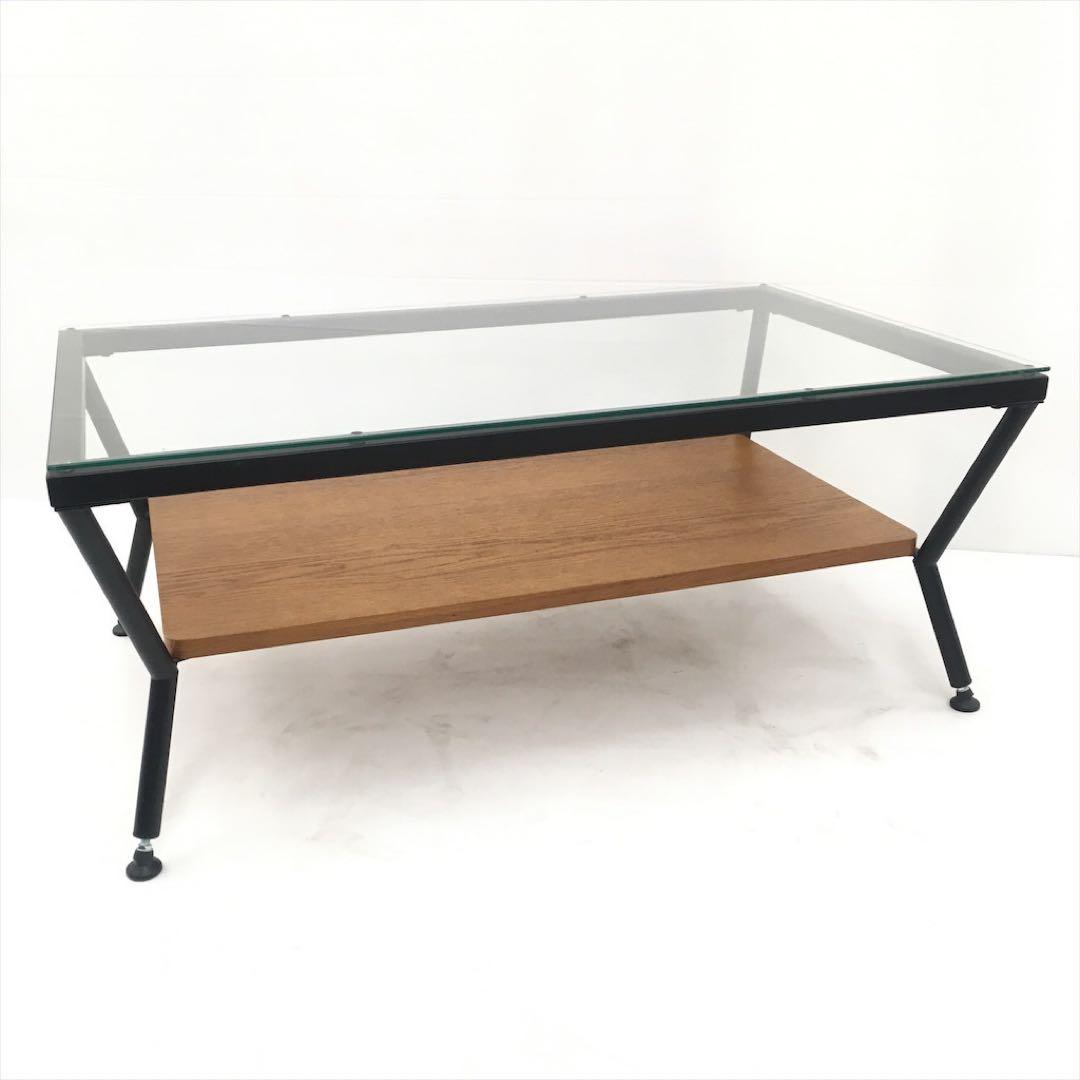 Francfranc モダンガラスセンターテーブル