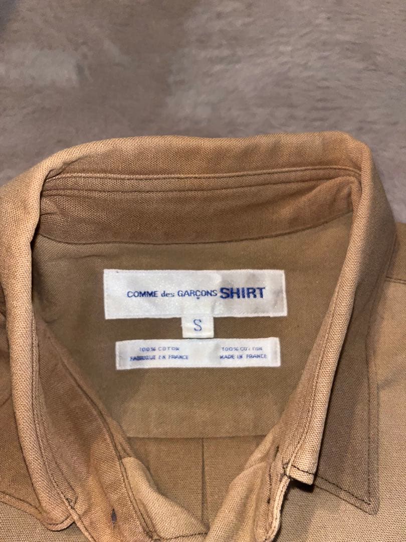 COMME des GARÇONS SHIRT 長袖シャツ S ベージュ