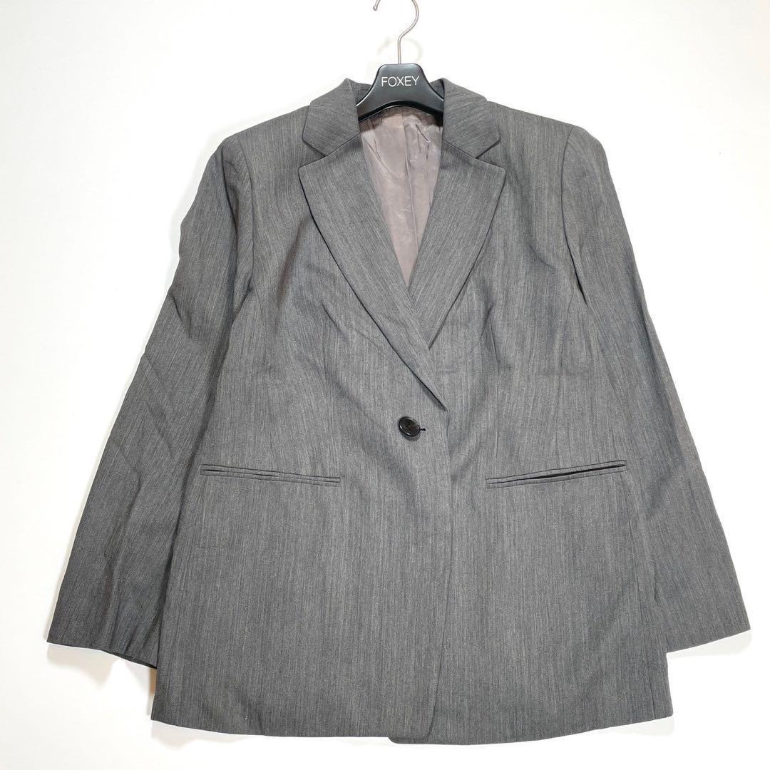 美品 バーバリーロンドン ウールシルク セットアップ パンツスーツ グレー 15