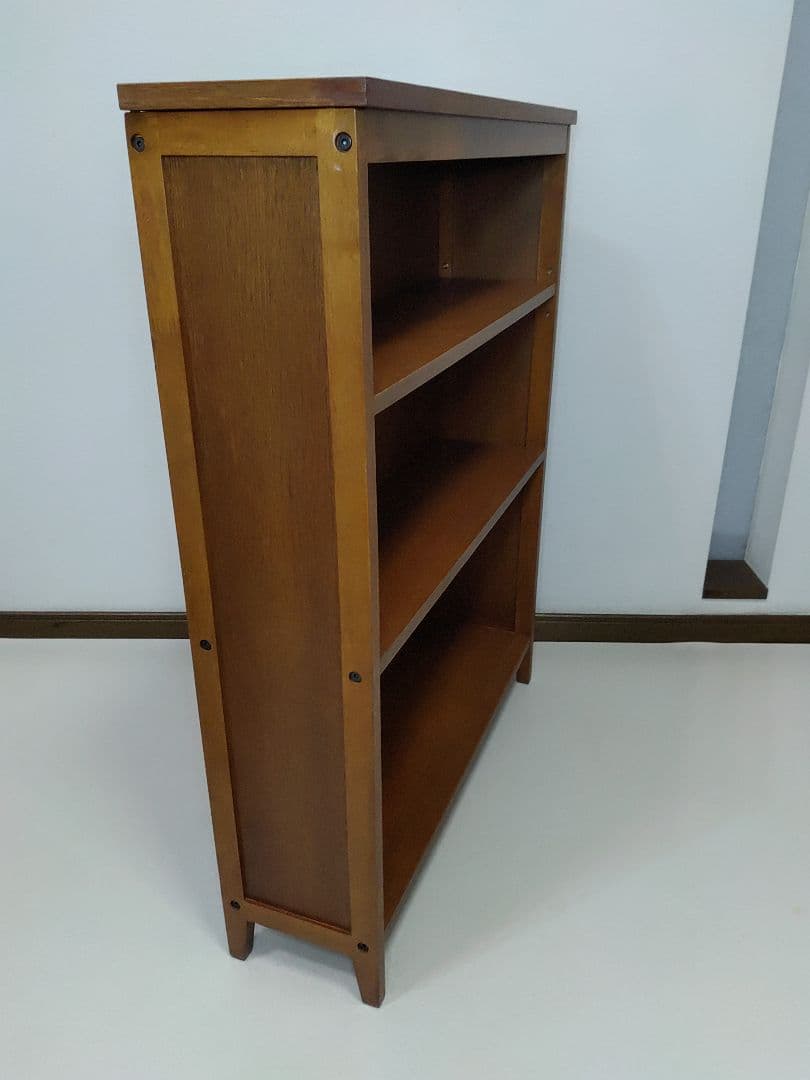 木製ブックシェルフ 3段 hommage ブックシェルフ ウッドシェルフ