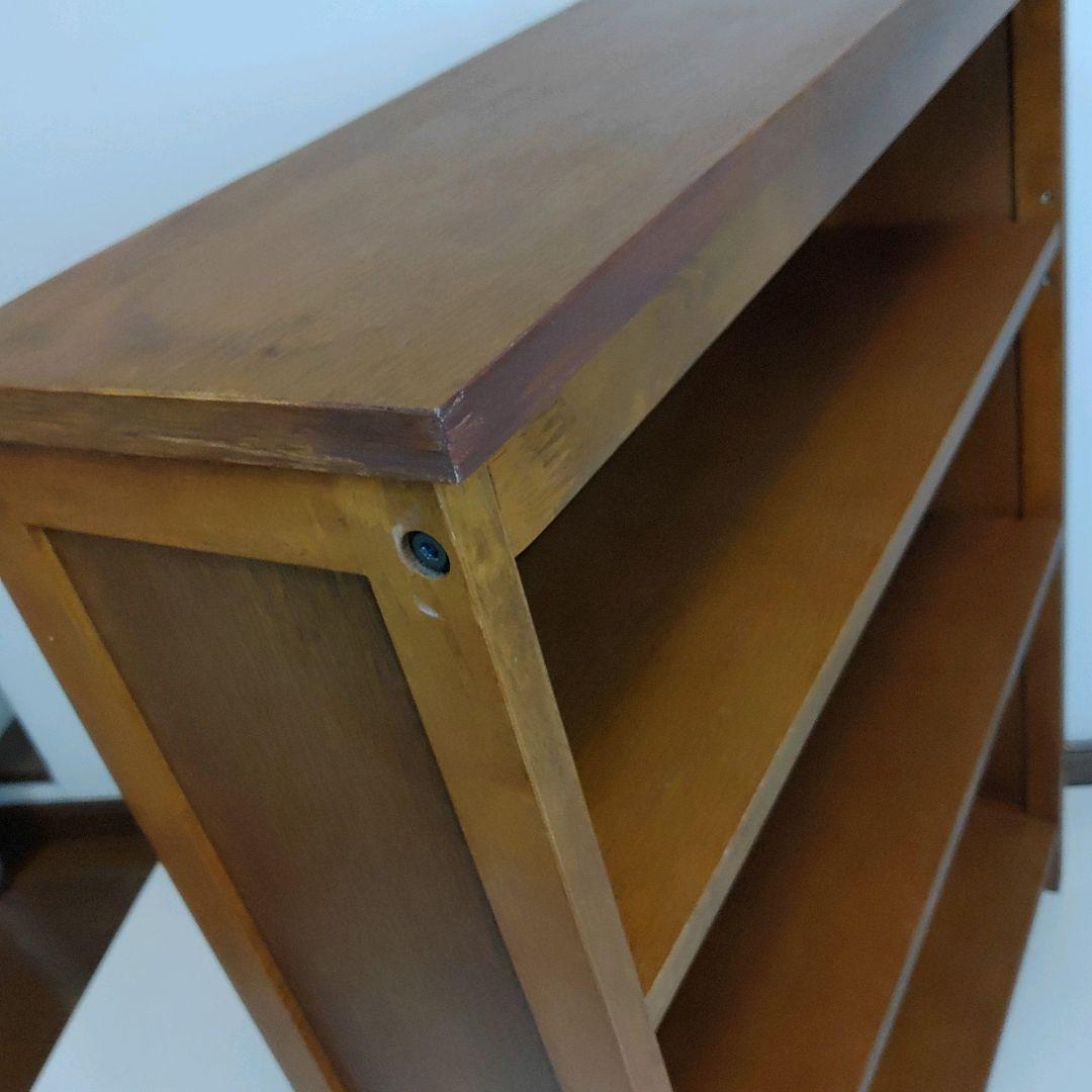 木製ブックシェルフ 3段 hommage ブックシェルフ ウッドシェルフ