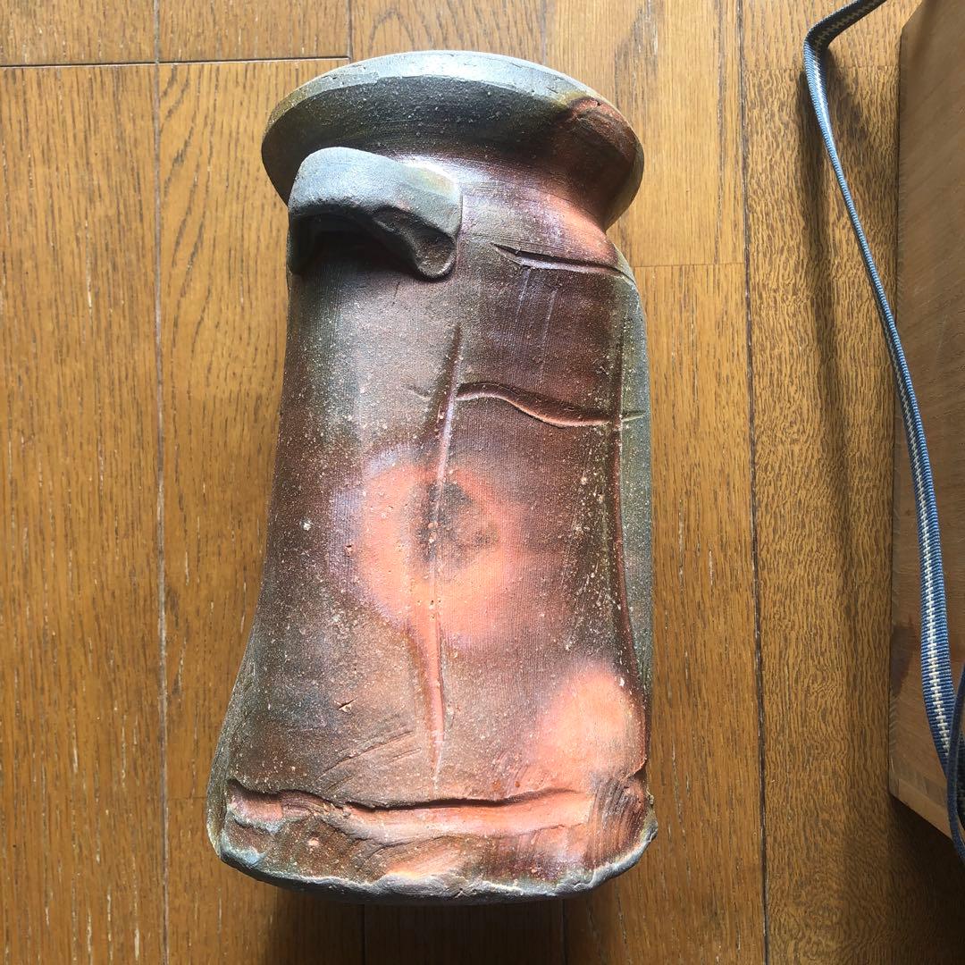 備前焼　花入　柴岡信義