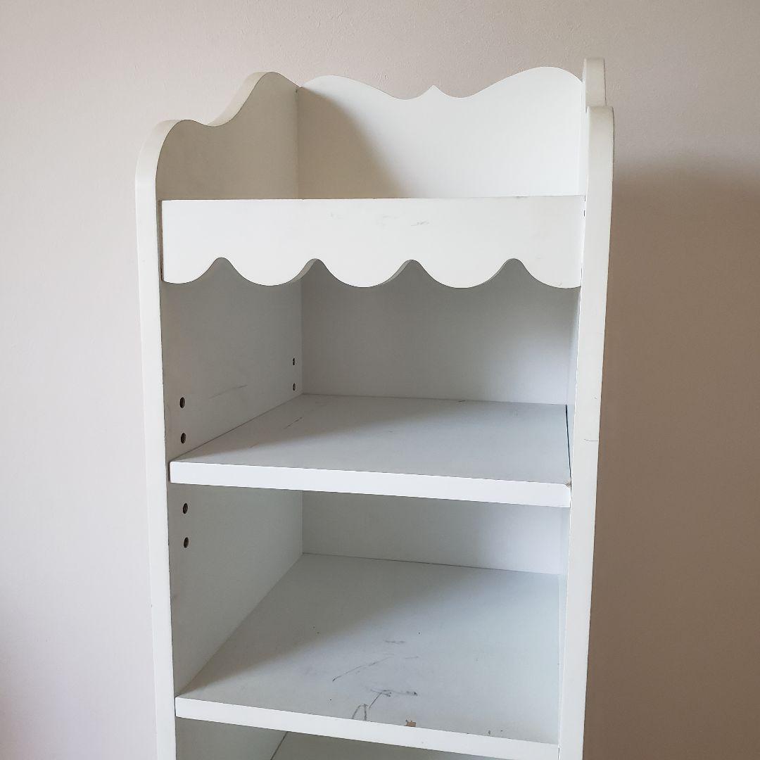 プリンセスオープンラック②/ホワイトラック/収納棚/デスク横棚