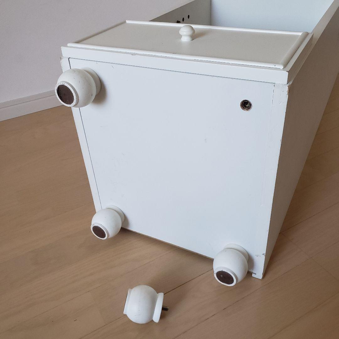 プリンセスオープンラック②/ホワイトラック/収納棚/デスク横棚