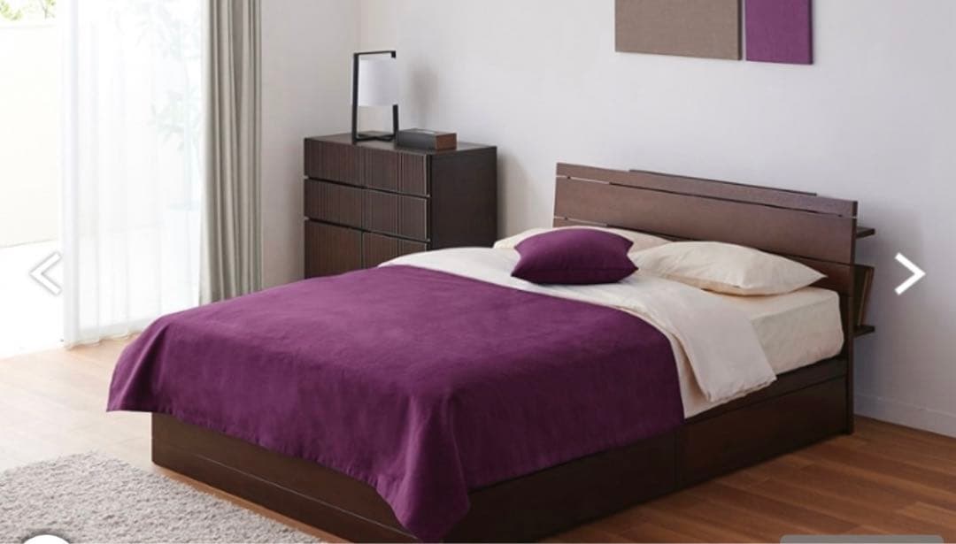 a.flat アジアン　ベッドスプレッド　ラベンダー