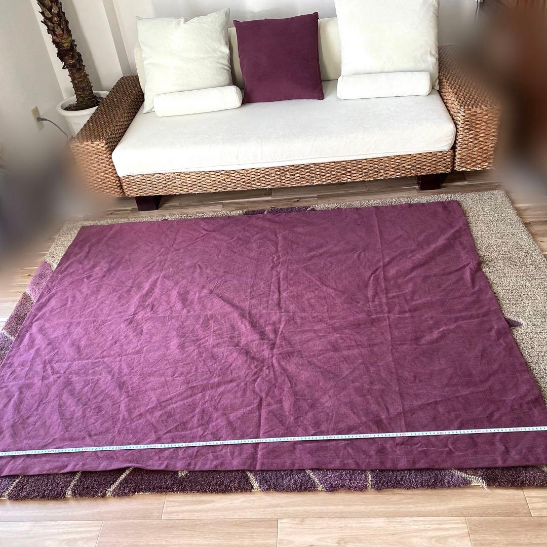 a.flat アジアン　ベッドスプレッド　ラベンダー