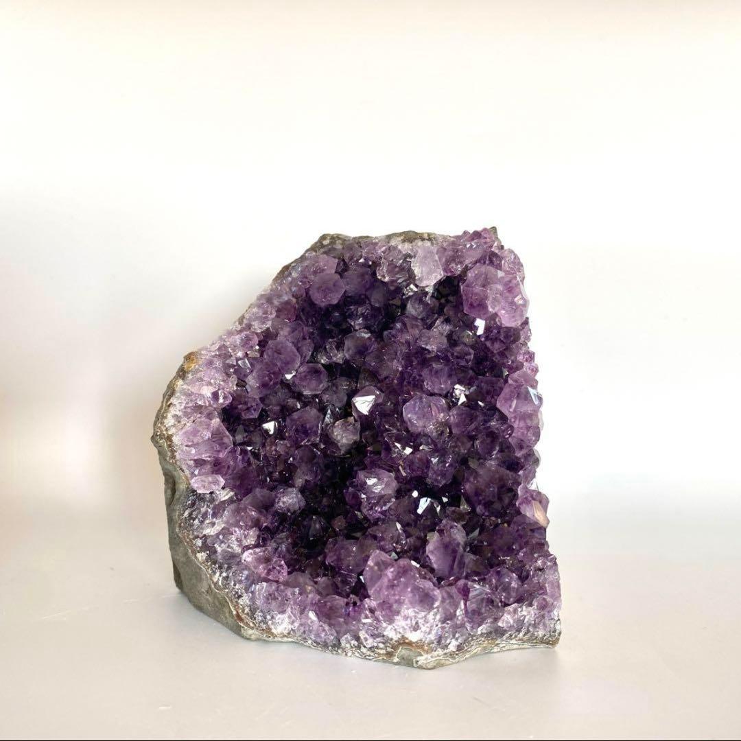 高品質 アメジスト クラスター 730g美結晶☆美極濃紫