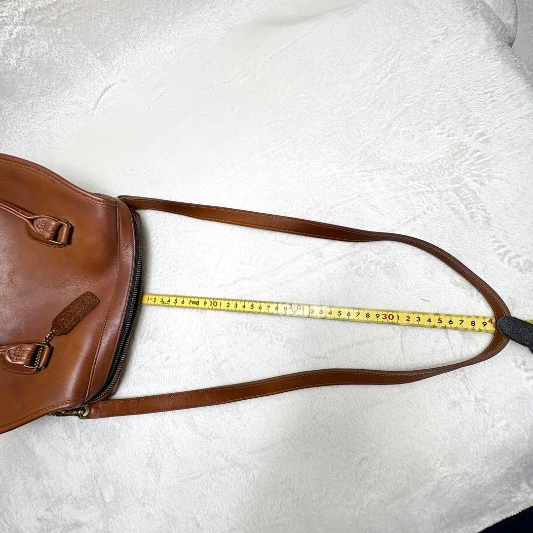 美品 coach old coach 2way ショルダーバッグ ボストン 茶