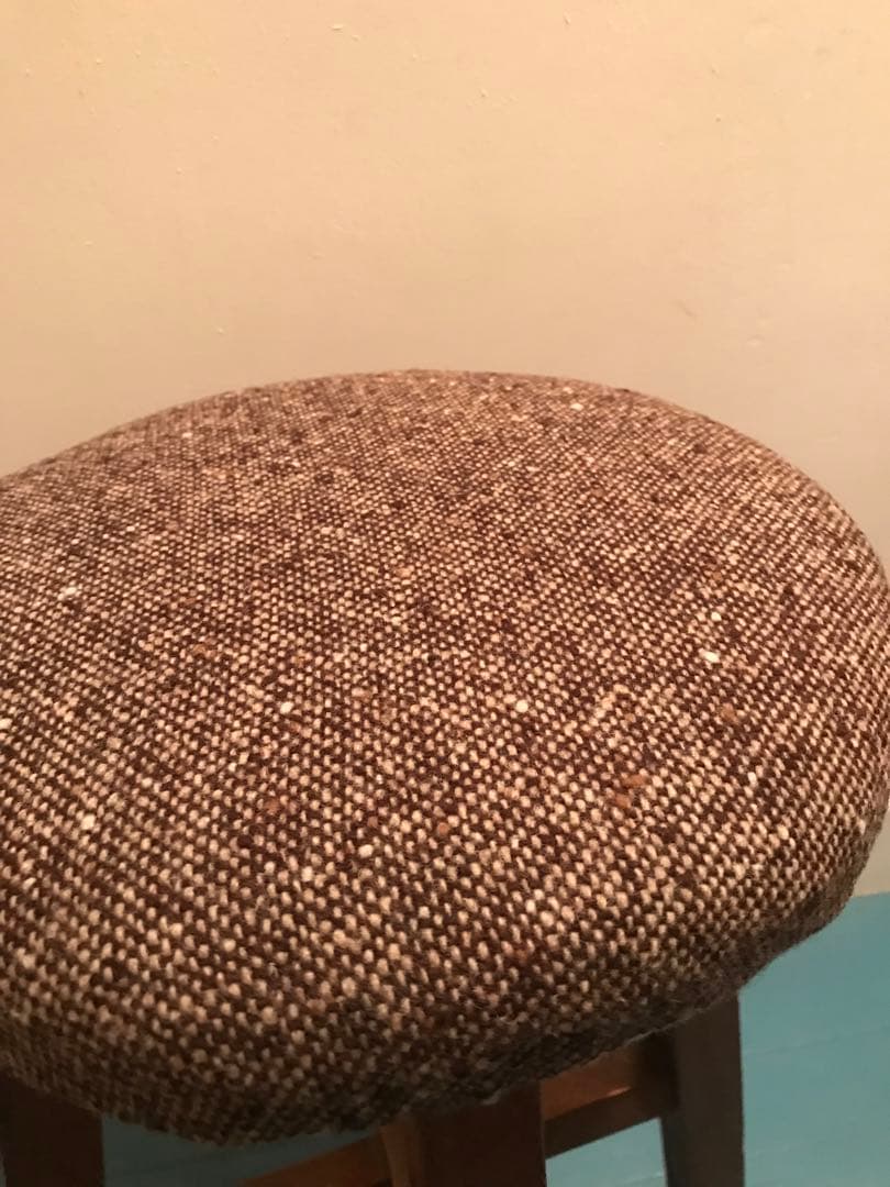 モカブラウンなレトロスツール　丸椅子　古道具