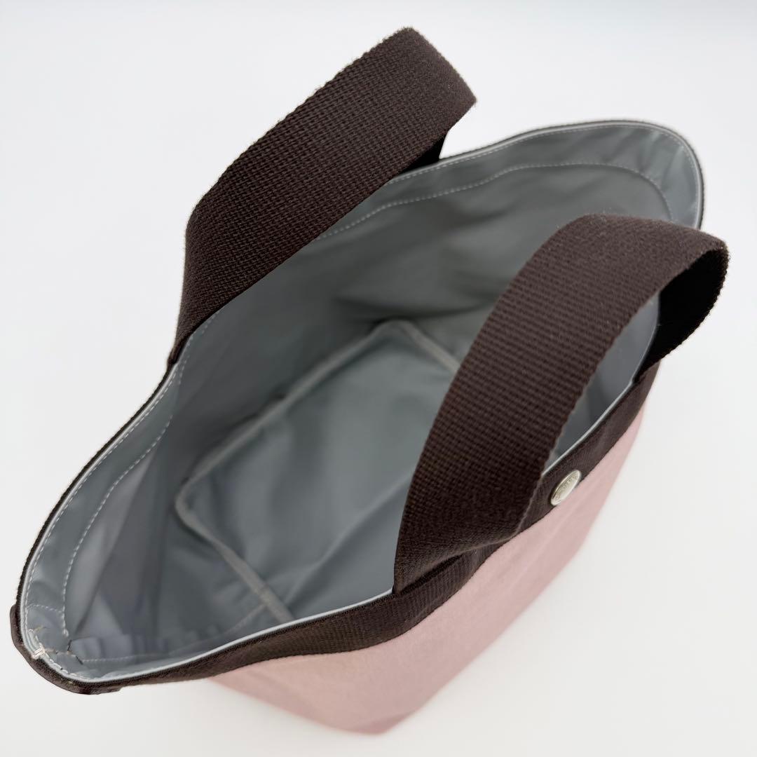 【極美品】エルベシャプリエ 707C ナイロン舟型トート M タマラ×モカ