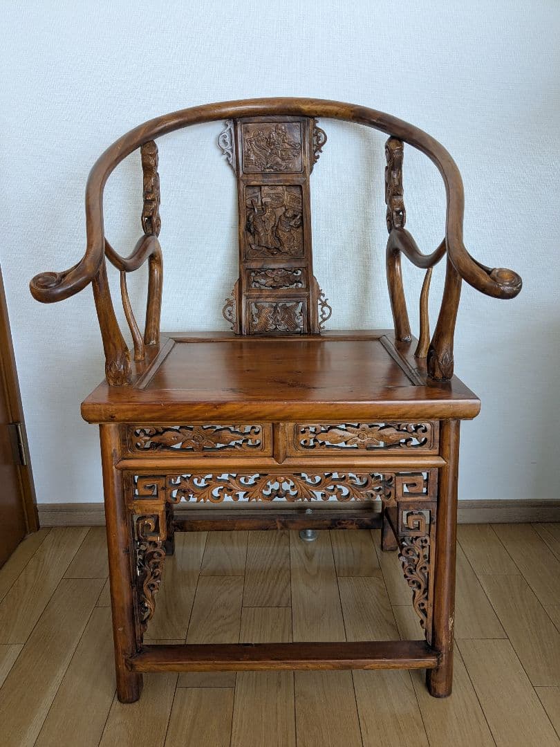 レトロ 中華椅子　中国美術　唐木　アンティーク　ヴィンテージ　唐木椅子　中国家具