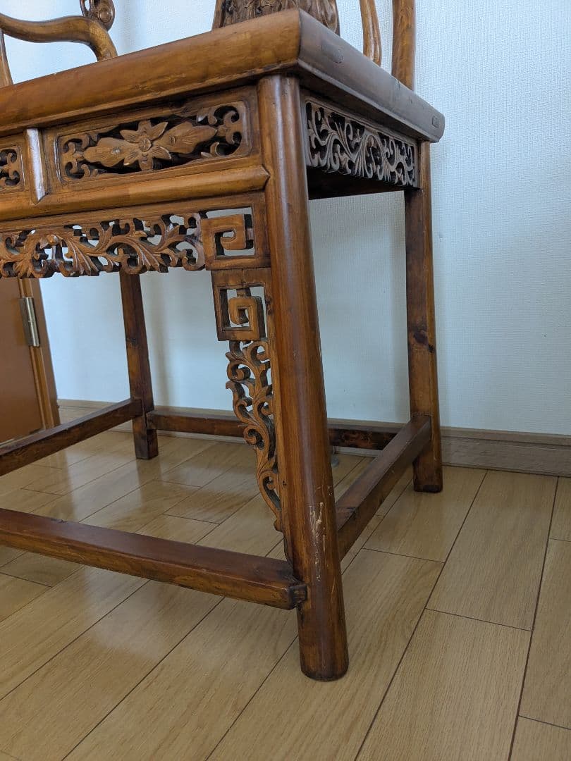 レトロ 中華椅子　中国美術　唐木　アンティーク　ヴィンテージ　唐木椅子　中国家具