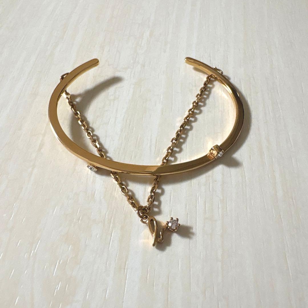 アニエスベー　バングル　ブレスレット　ローズゴールド