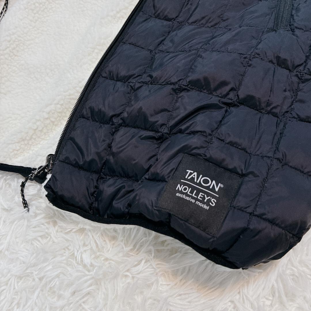 美品 TAION NOLLEY'S 別注 ボア ダウンフードコート リバーシブル