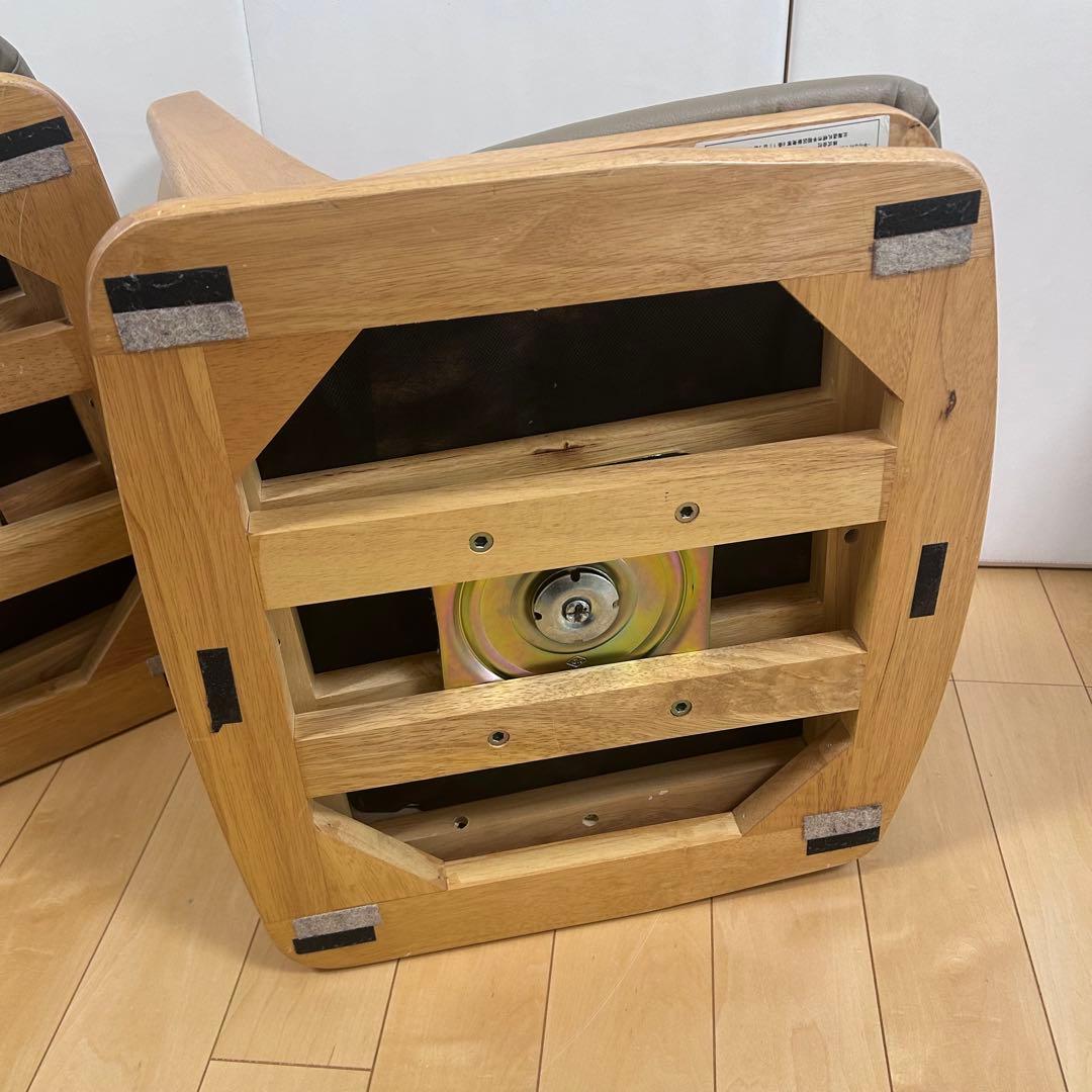 ニトリ　NITORI 天然木　回転座椅子　こたつチェア　2脚セット