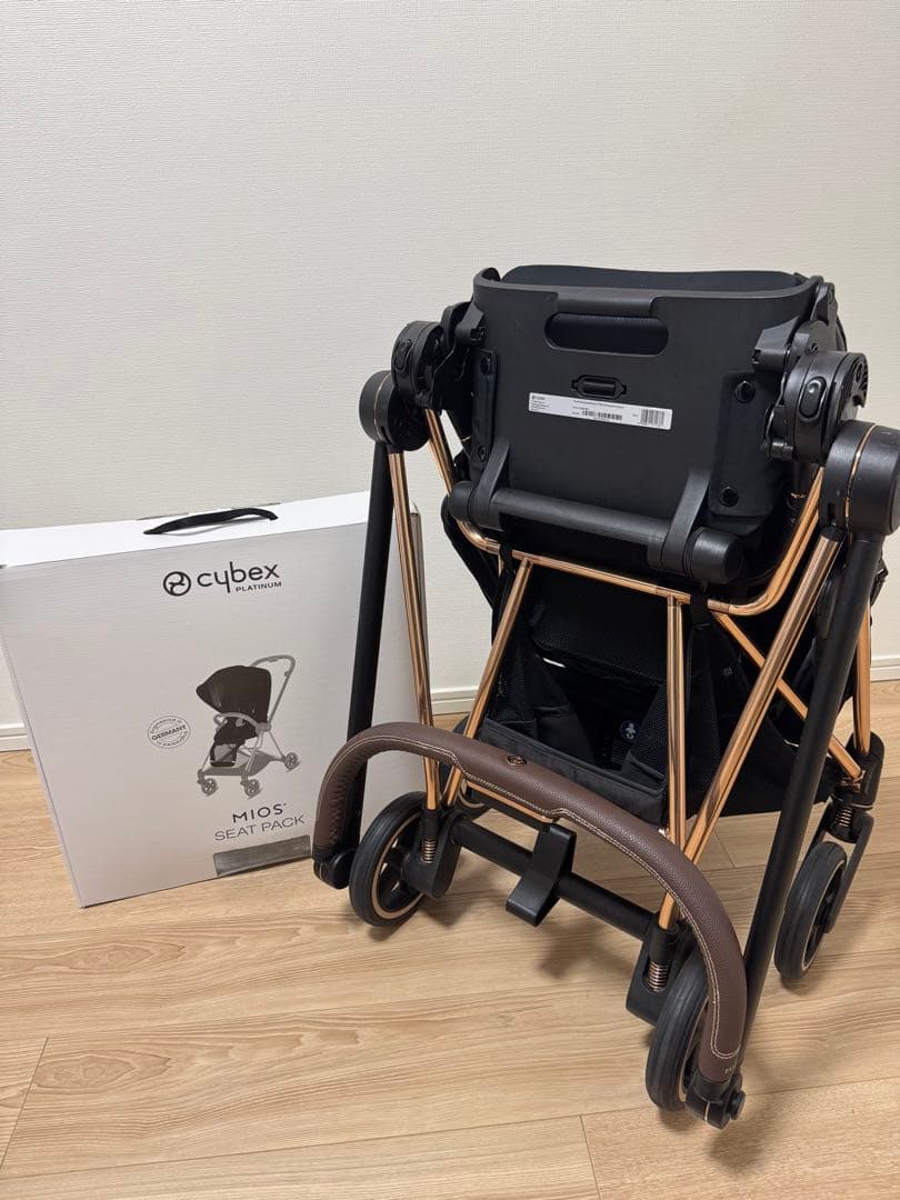 【美品】Cybex Mios フットマフ セット ブラック ローズゴールド