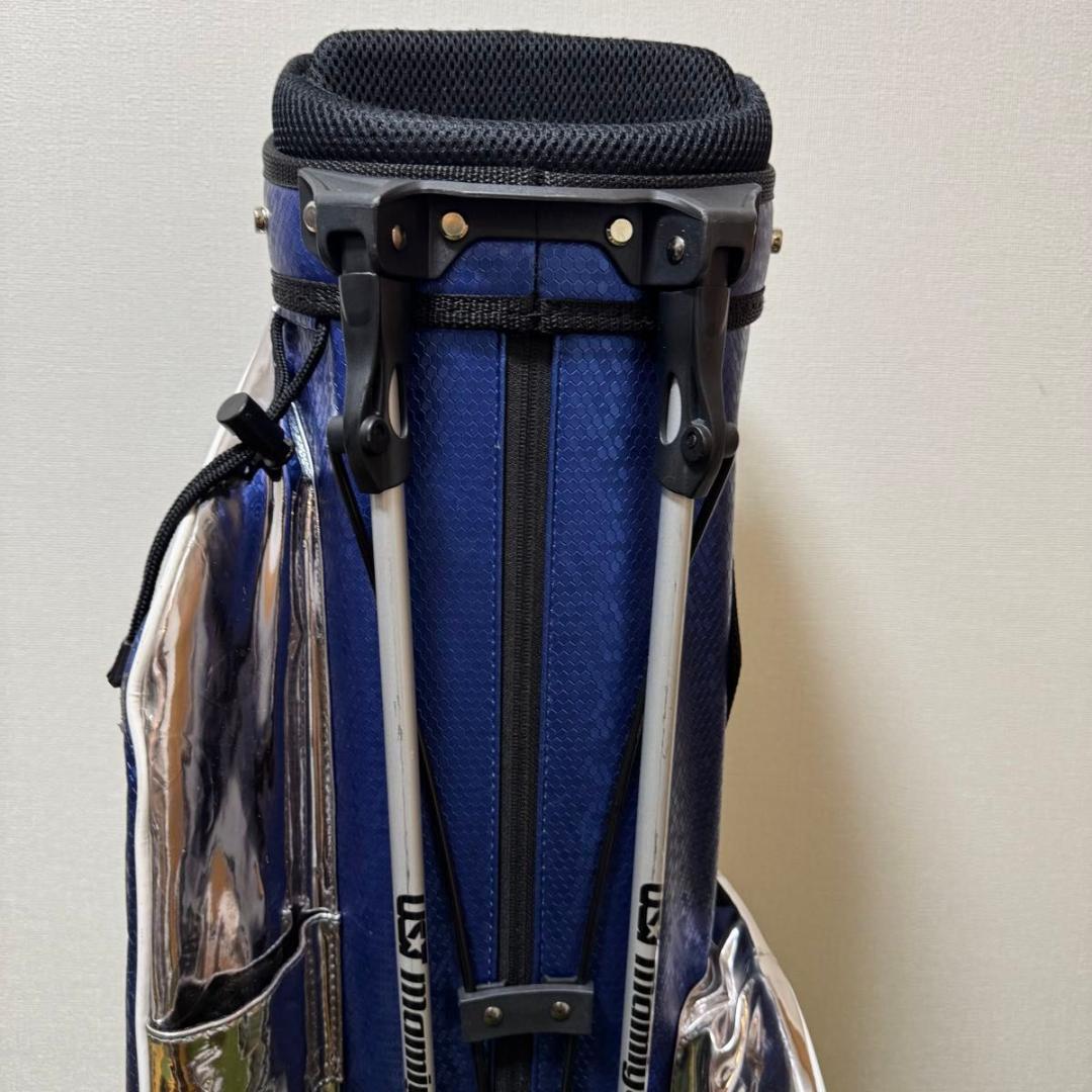 USTマミヤ 2024年 LINQ スタンド式 キャディバッグ ブルー 8.5型